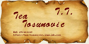 Tea Tosunović vizit kartica